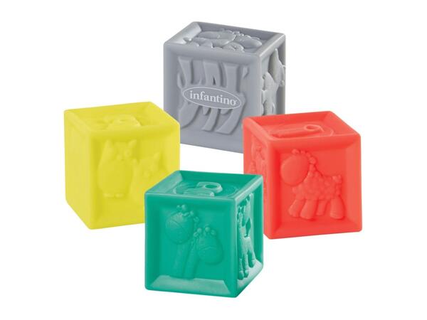 Infantino Baby Sensory Toy - 4 Pack Sensory Blocks