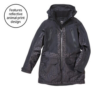Women's Snowboard Jacket - Black Animal Print