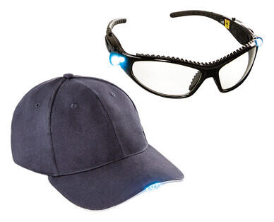 LED Cap or Safety Glasses