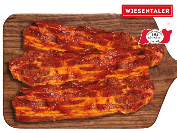 Frische Bauchstreifen mariniert