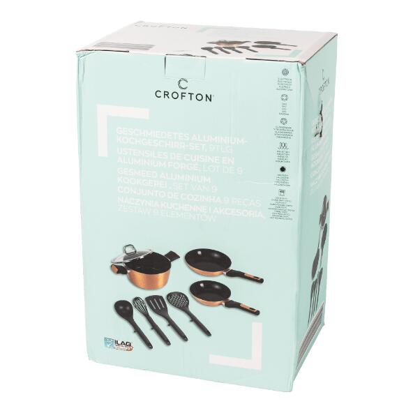 CROFTON(R) 				Kochgeschirr aus geschmiedetem Aluminium, 9 St.