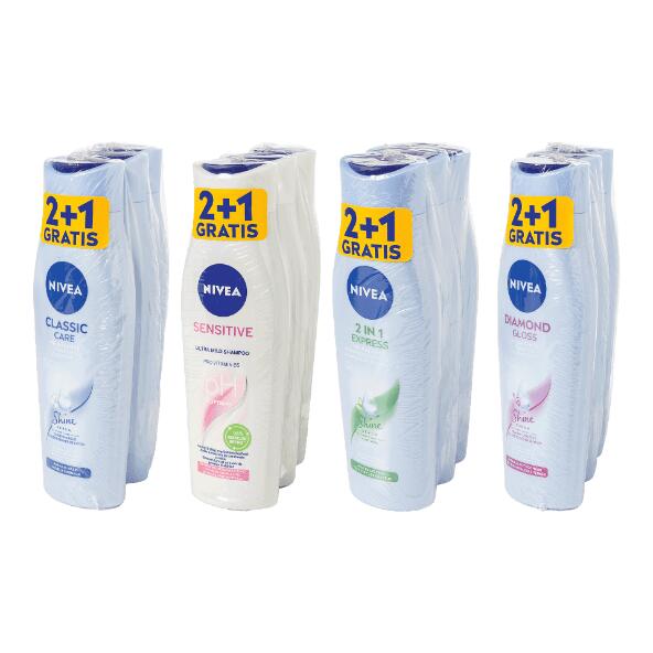 NIVEA(R) 				Shampoo für Damen, 3 St.