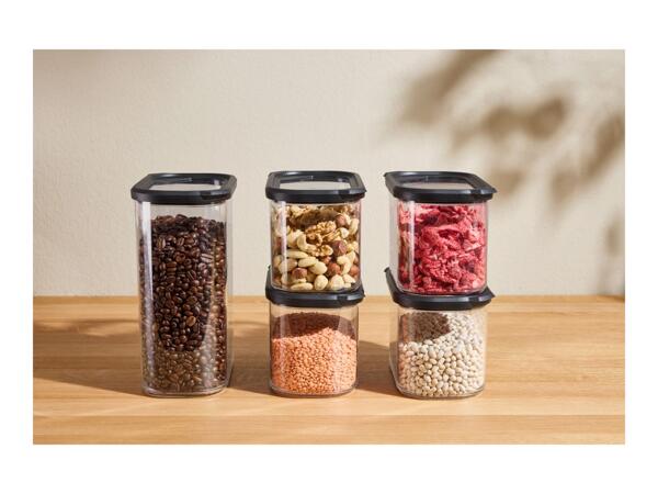 Silvercrest Black Food Storage Containers - 5 Pack