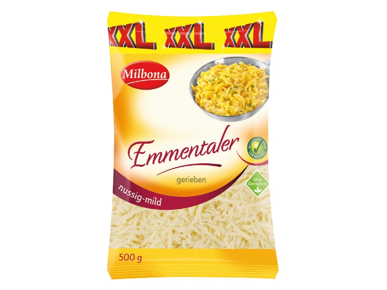 MILBONA Emmentaler gerieben 500 g