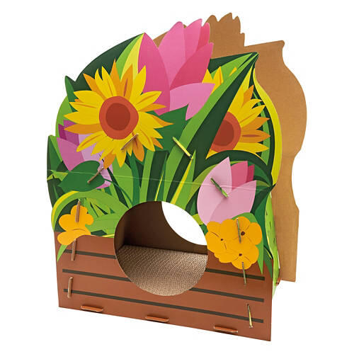 Flower Shaped Cat Scratch House