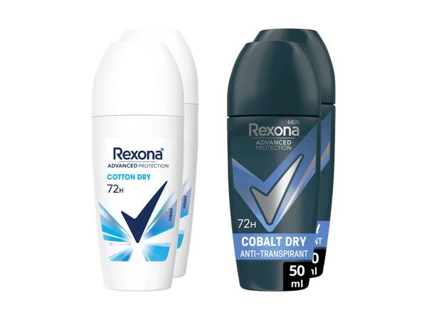 Déodorant roll-on Rexona, pack de 2