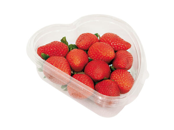 Strawberries in a Heart- Shaped Pack