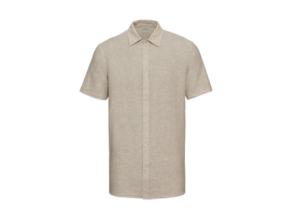 Livergy Men's Linen Blend Short Sleeve Shirt1