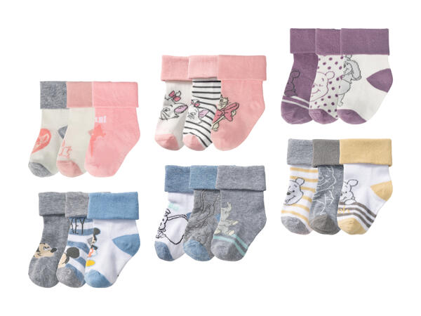 Socquettes pour bébé, 3 paires
