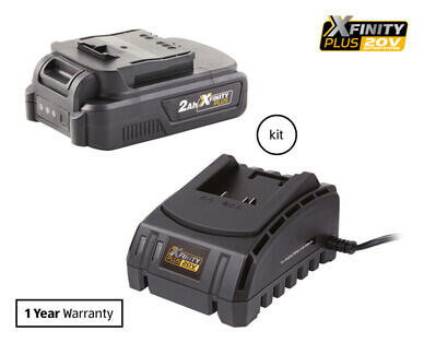 4.0Ah Battery or 2.0Ah Battery and Charger Pack or Dual 20V Fast Charger