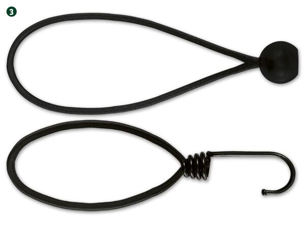 Vielzweckseil/​Spanngummi-Set/​Planenclips