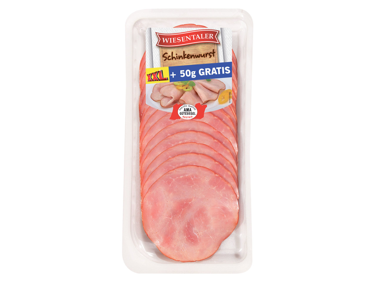 WIESENTALER Schinkenwurst 125 g + 50 g gratis