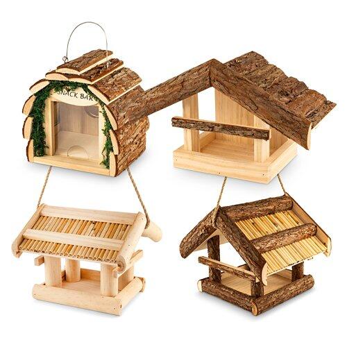 BELAVI Holz Vogelfutter Station