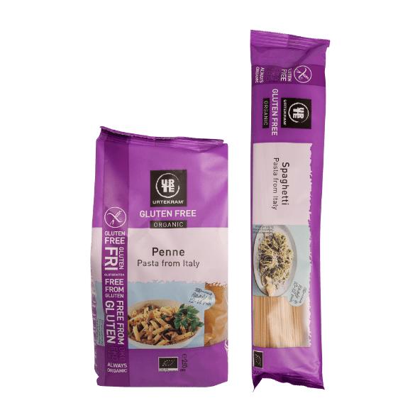 Glutenfri økologisk pasta