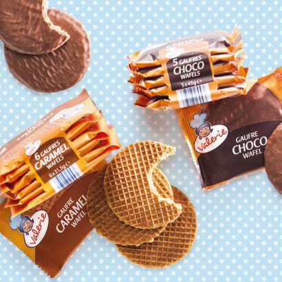 Karamell- oder Milchschokoladewaffeln
