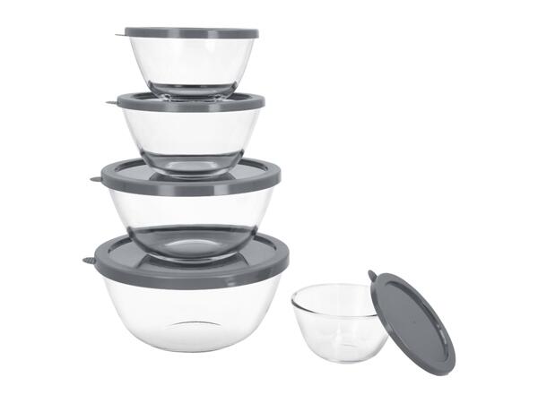Silvercrest Grey Glass Bowl Set - 5 Pieces