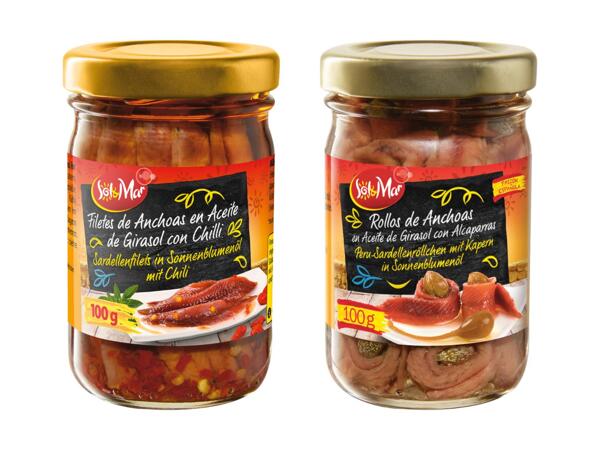 Filetti di acciughe in olio di semi di girasole
