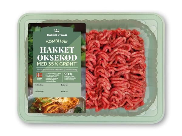 DANISH CROWN/BUTCHER‘S Hakket oksekød med 35 % grønt eller hakket gris- og oksekød