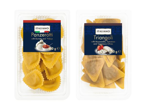Frische gefüllte Eierteigware