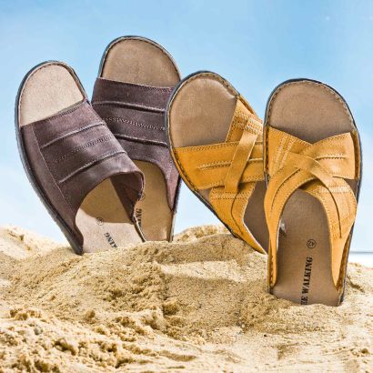 Mules en cuir pour hommes