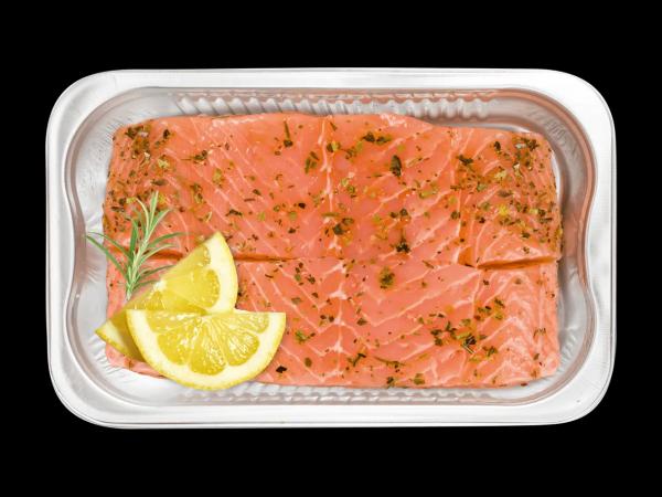 Frischer Ofenlachs mariniert