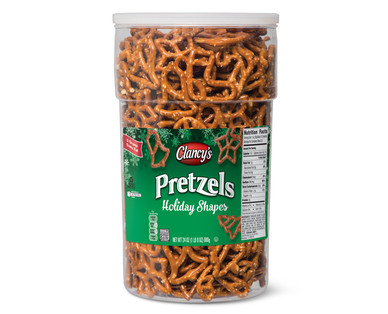 Clancy's Pretzels Holiday Shapes Tub