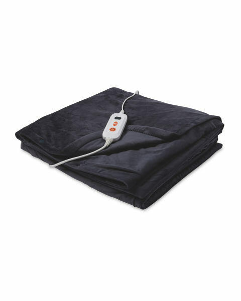 Easy Home Dark Grey Heated Throw