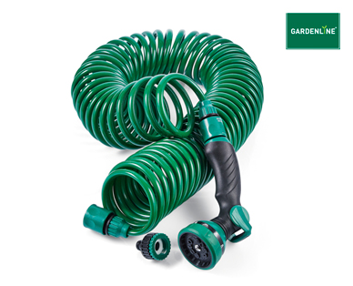 COILED GARDEN HOSE SET 15M