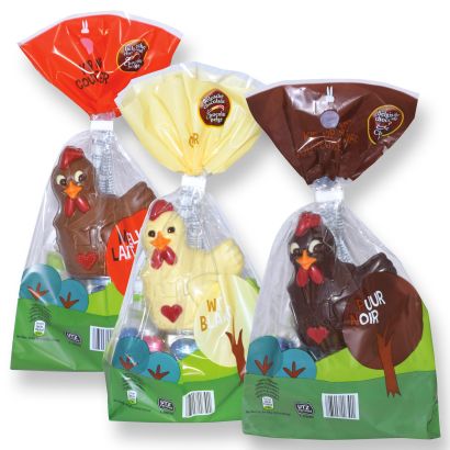 Poule sur un nid