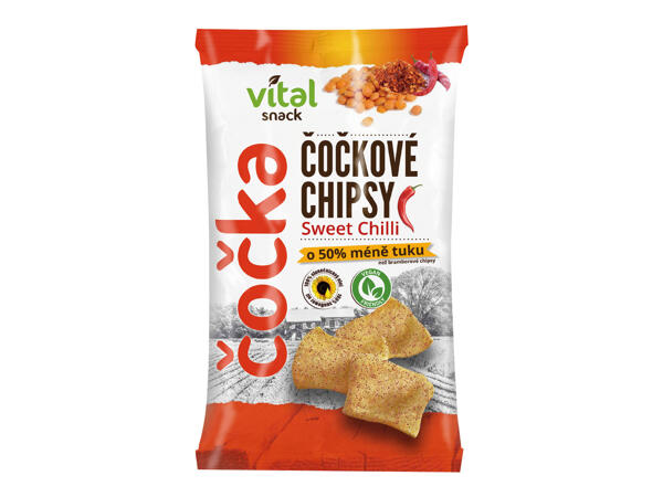 CIZRNOVÉ CHIPSY S MOŘSKOU SOLÍ / ČOČKOVÉ CHIPSY SWEET CHILLI BEZ LEPKU