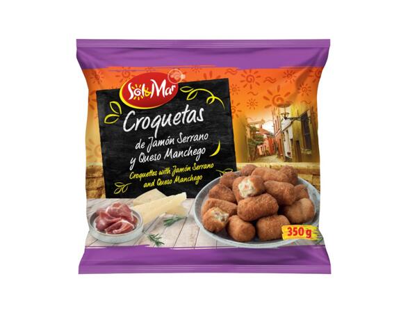 Croquettes with "Jamón Serrano" and "Queso Manchego"