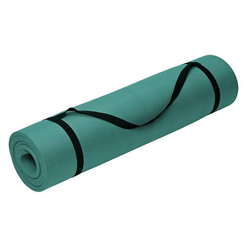 Roll-Up Fitness Mat with Carry Strap, Green