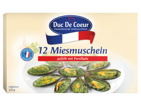 DUC DE COEUR Gefüllte Miesmuscheln
