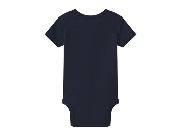 LUPILU Blue & White Baby Short-Sleeve Bodysuits - 3 Pack