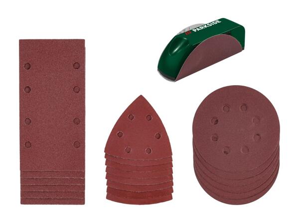 Set de papier abrasif pour ponceuses multifonctions, 18 feuilles
