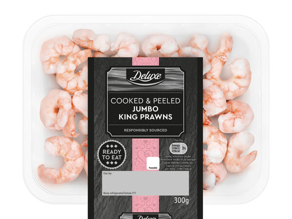 Deluxe Cooked and Peeled Jumbo King Prawns