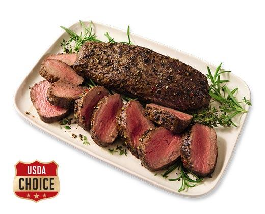 Morton's of Omaha 
 Fresh USDA Choice Peppercorn or Garlic Petite Beef Tender