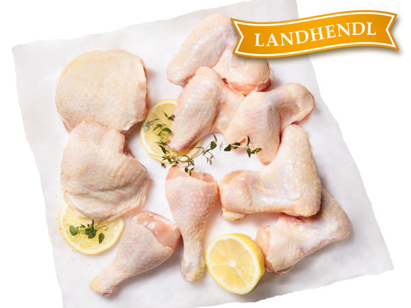 LANDHENDL Frische österreichische Hendlplatte gemischt