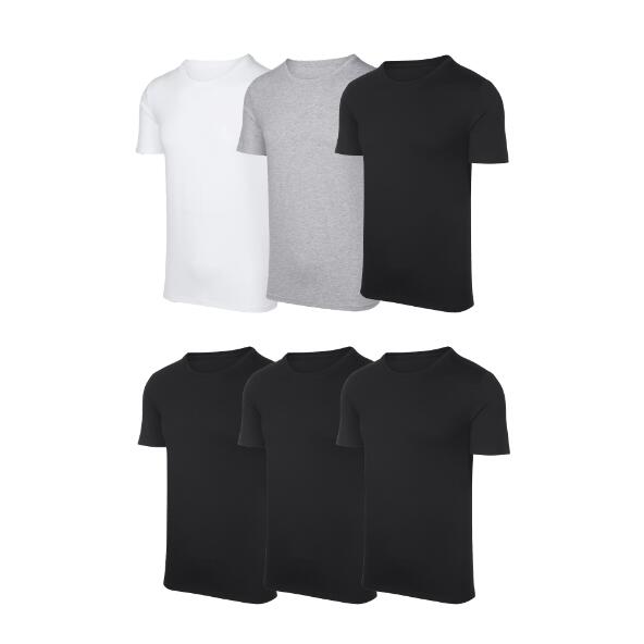 ENRICO MORI(R) 				T-shirt voor heren, 3 st.
