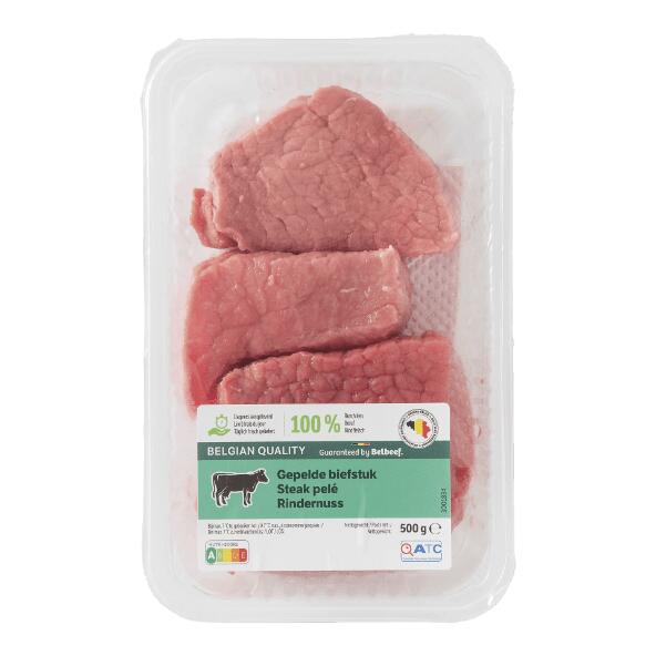 Gepelde steak, 4 st.