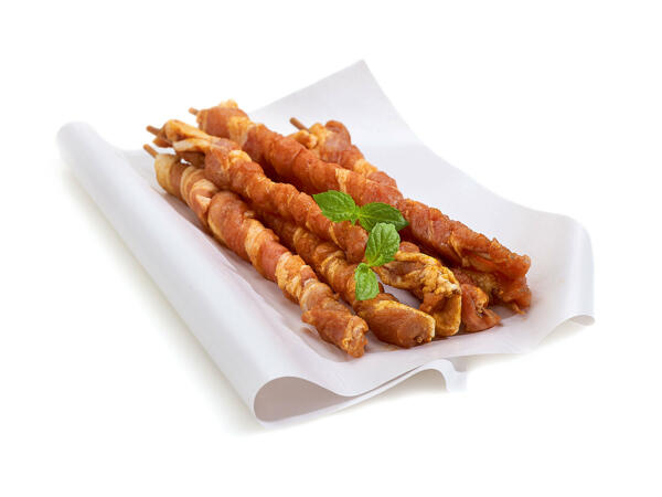 Brochettes de lard torsadées