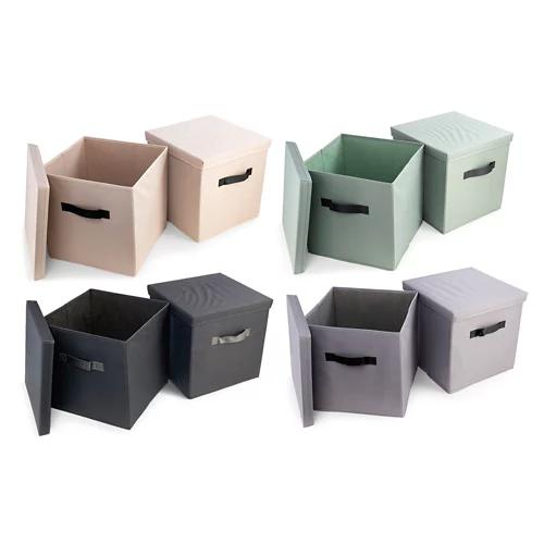 HOME CREATION Textile Raumteilerboxen, Doppelpkg.