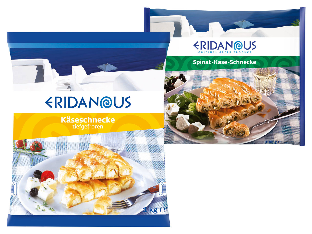 ERIDANOUS Käseschnecke oder Spinat-Käse-Schnecke