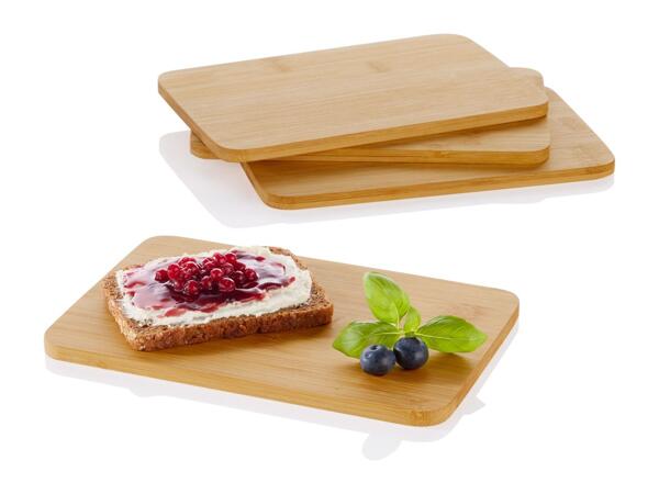 Livarno Home Bamboo Chopping Board Set - Pack of 4