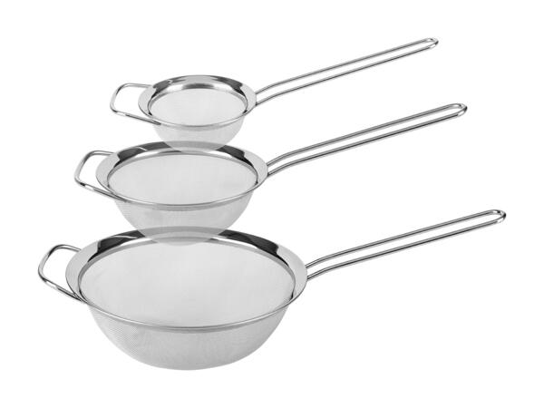 Set de passoires de cuisine en inox, 3 pièces