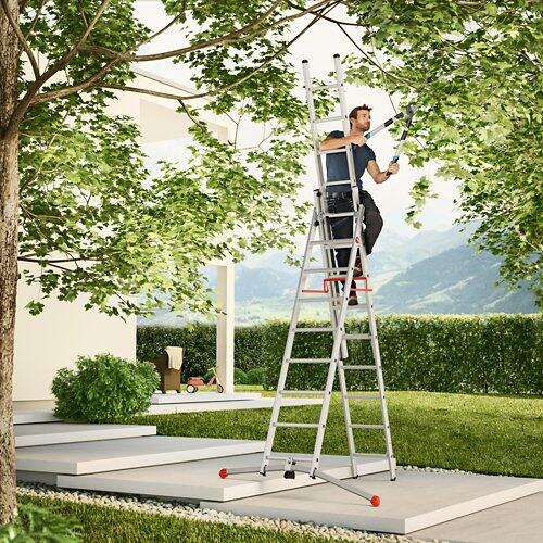 HAILO 3-teilige Alu-Kombileiter mit LOT-System, S100 Profi