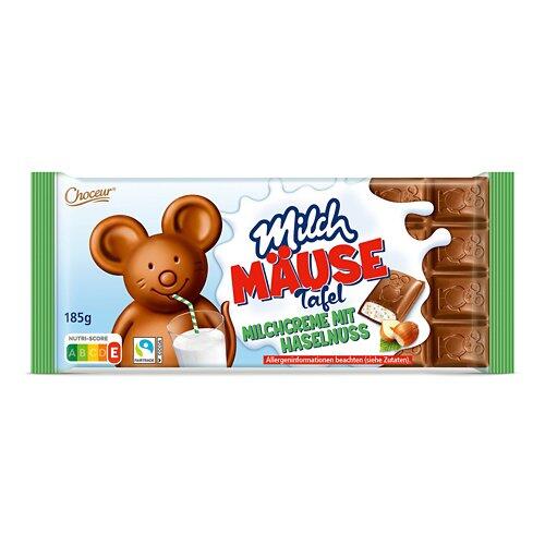CHOCEUR Milch Mäuse Tafelschoko, Haselnuss