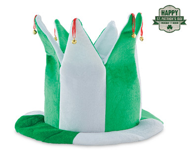 Green and White Jester Hat