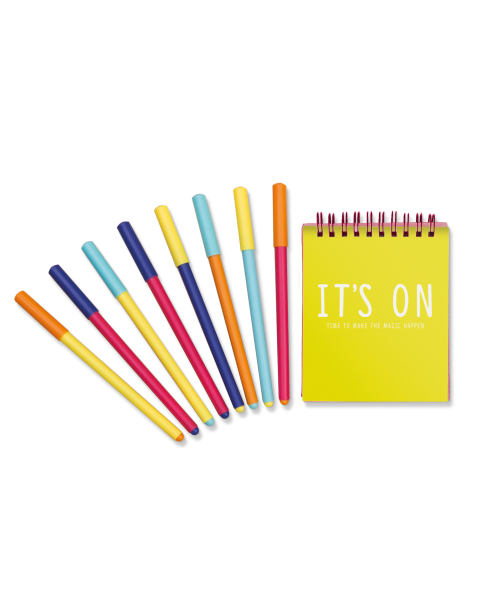 Colourful Fineliners and Jotter Set