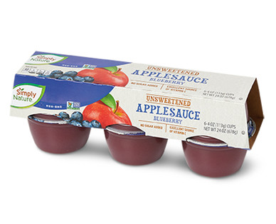 Simply Nature Applesauce Cups Granny Smith or Blueberry